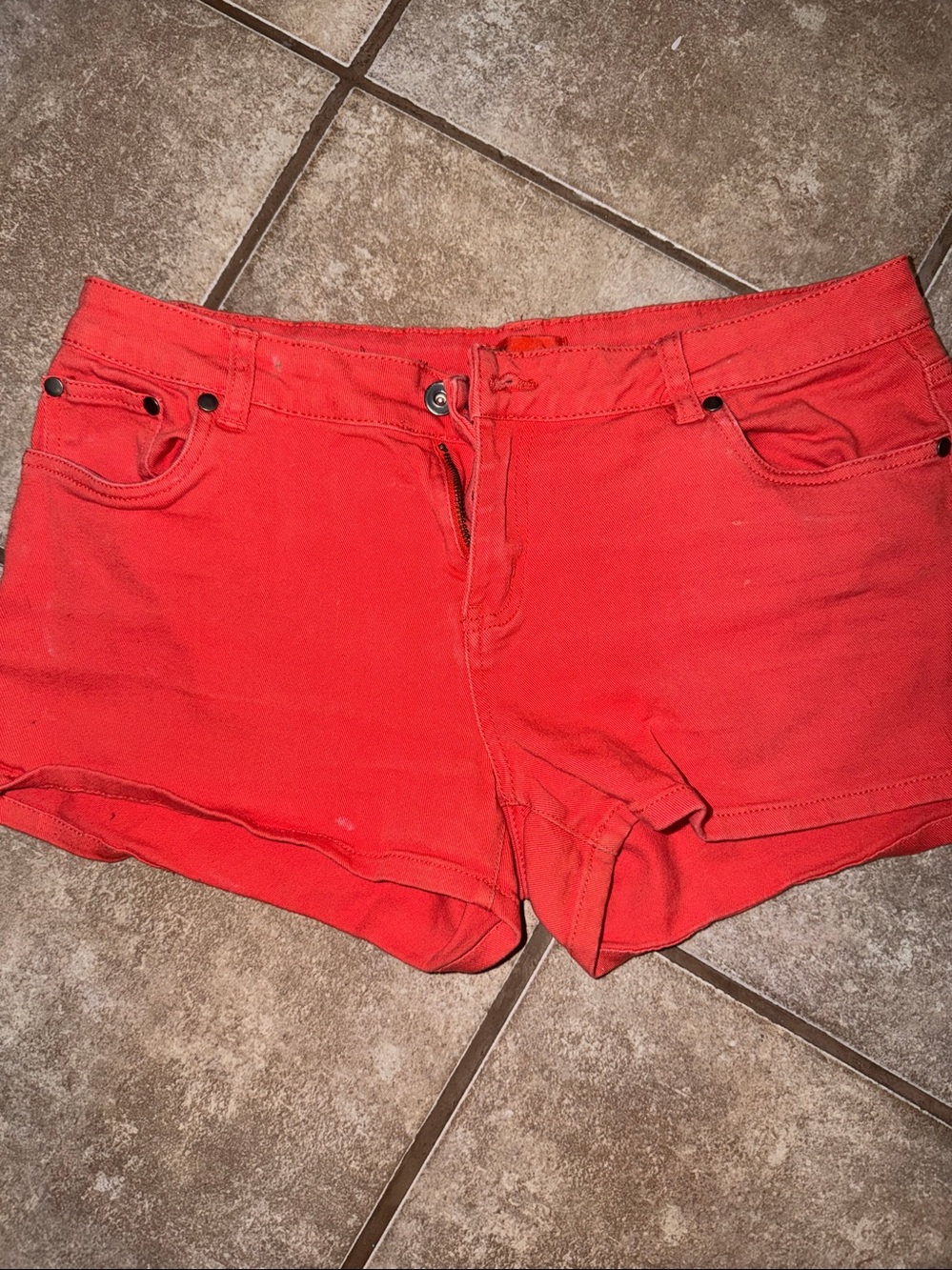 Women’s Bright Red Denim Jean Shorts
